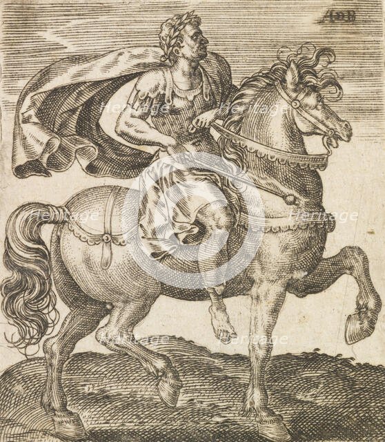 A Vitellius from Twelve Caesars on Horseback, c1565-1587. Creator: Abraham de Bruyn.