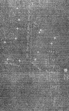 Path of the comet now visible, 1862.  Creator: Unknown.