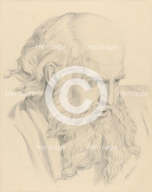 Old man's head, 1879. Creator: Vojtech Klimkovic.