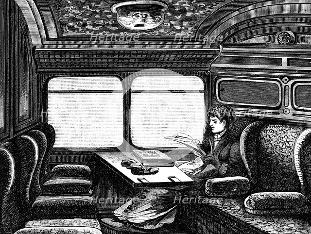 Compartment on the Orient Express reserved for women, c1895. Artist: Unknown