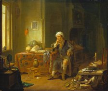 A Scholar in his Study, 1754. Creator: Justus Juncker.