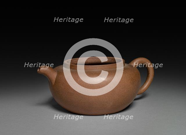 Teapot: Yixing ware, 1644-1911. Creator: Unknown.