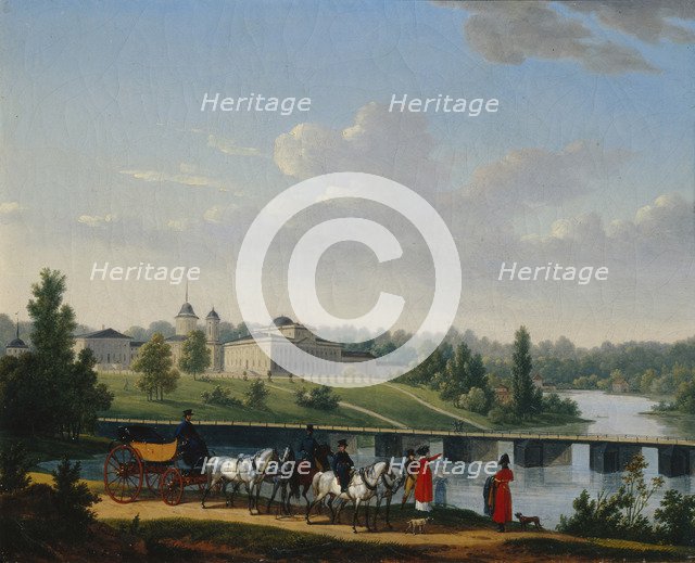 The Walk. The Golitsyn's Estate Pekhra-Yakovlevskoye, 1820. Artist: Swebach, Jacques-François Joseph (1769-1823)