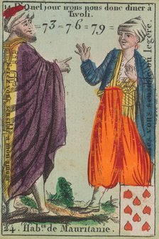 Hab.ts de Mauritanie from Playing Cards (for Quartets) 'Costumes des Peuples..., 1700-1799. Creator: Anon.