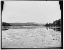 Saranac River and Round Lake, Adirondack Mountains, c1902. Creator: William H. Jackson.