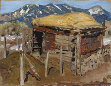 Shed in the Taos Mountains, 1925. Creator: Akseli Gallen-Kallela.