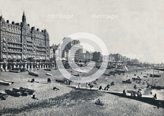 'Brighton - The Hotel Métropole and Beach', 1895.  Artist: Unknown.