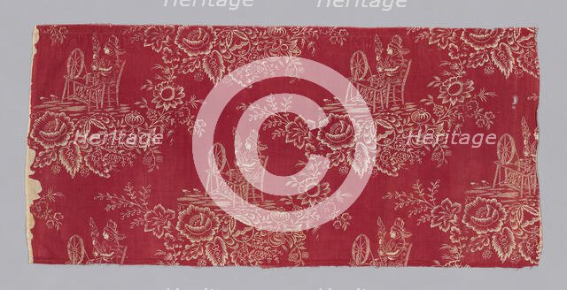 Fragment (Furnishing Fabric), France, c. 1800. Creator: Unknown.