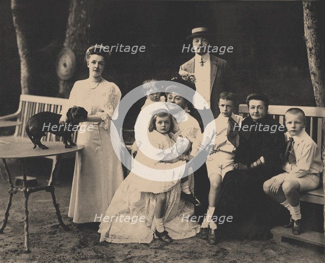 The Nabokov Family. Vladimir Dmitriewitsch, Elena Ivanovna, Maria Ferdinandovna with children.