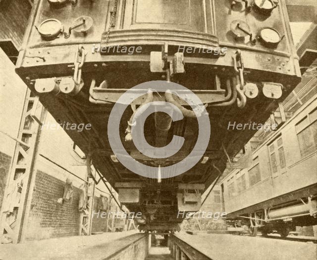 'Under the Underground: Beneath a District Railway Electric Car', 1930. Creator: Unknown.