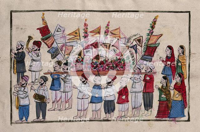 A funeral procession. Creator: Unknown.