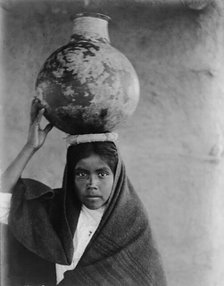 Qahatika water girl, Arizona, c1907. Creator: Edward Sheriff Curtis.