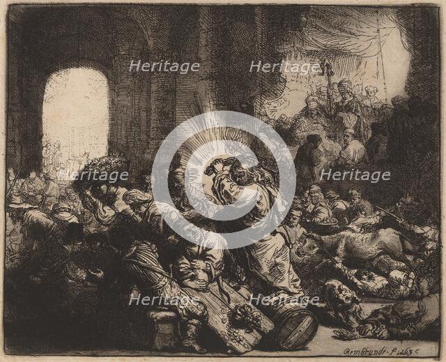 Christ Driving the Money Changers from the Temple, 1635. Creator: Rembrandt Harmensz van Rijn.