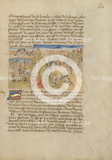 Scythia; Livre des merveilles du monde (Book of the Marvels of the World), about 1460-1465. Creator: Master of the Geneva Boccaccio.