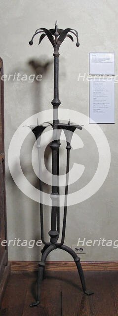 One of a Pair of Candelabra, French or Spanish, 15th century. Creator: Unknown.