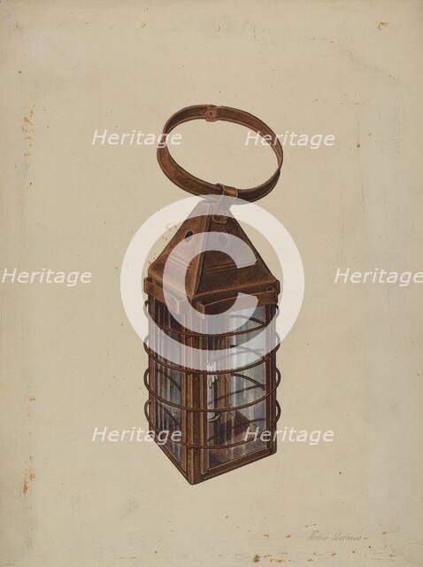Lantern, c. 1938. Creator: Arthur Matthews.