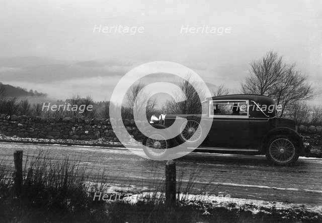 Talbot 14/45 of Kitty Brunell competing in the Monte Carlo Rally, 1929. Artist: Bill Brunell.