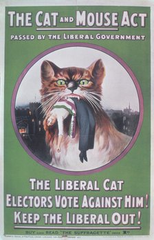 'The Cat and Mouse Act', 1914. Artist: Unknown