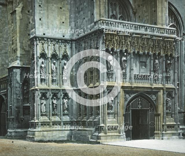 'South West Porch, Canterbury Cathedral', c1890. Creator: Unknown.