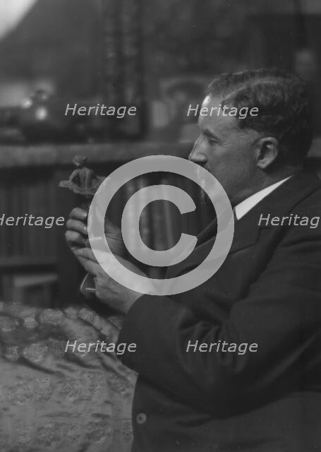 Singer, Paris E., Mr., portrait photograph, 1916 Sept. 30. Creator: Arnold Genthe.