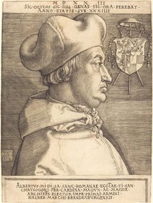 Cardinal Albrecht of Brandenburg ("Large Cardinal"), 1523. Creator: Albrecht Durer.