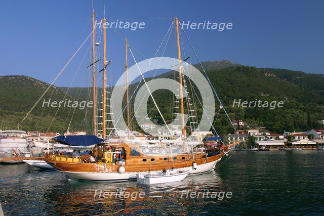 Sailing boat off Sami, Kefalonia, Greece