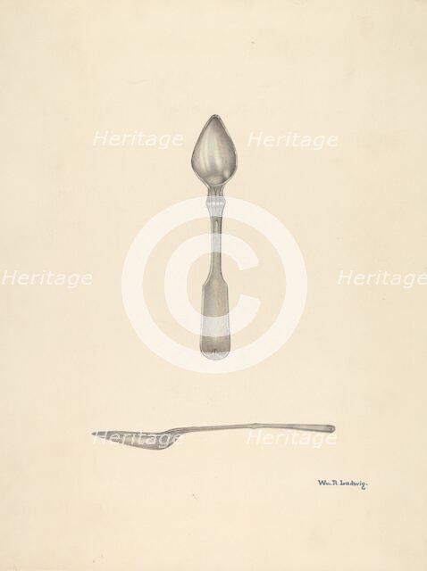 Bishop Hill: Small Spoon, c. 1936. Creator: William Ludwig.