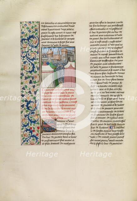 The Brabants Lay Seige Against the City of Grave, c1388; Chroniques (Book Three), about 1480-1483. Creator: Unknown.