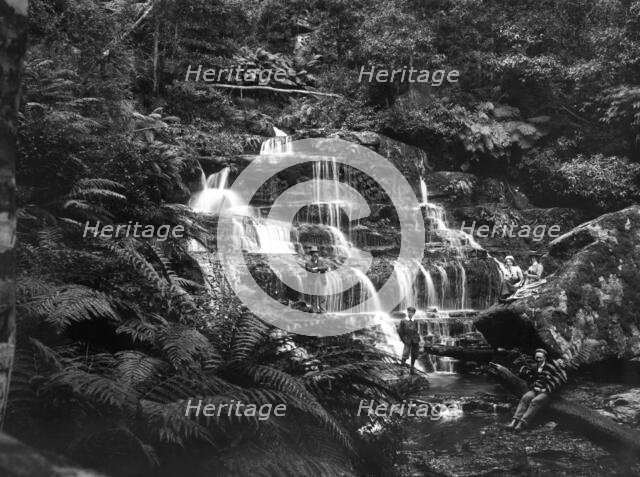 Waterfall, possibly Tamborine Mountain, Queensland, 1885. Creator: Robert Augustus Henry L'Estrange.