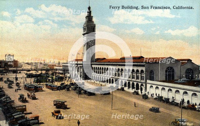 Ferry Building, San Francisco, California, USA, c1922(?). Artist: Unknown
