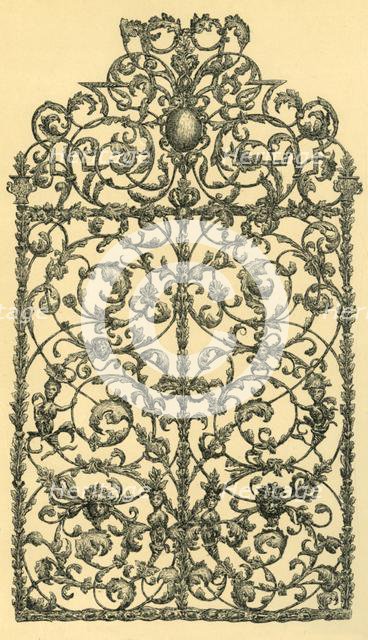 Window grille, 1700-1750, (1881). Creator: J Brooke.