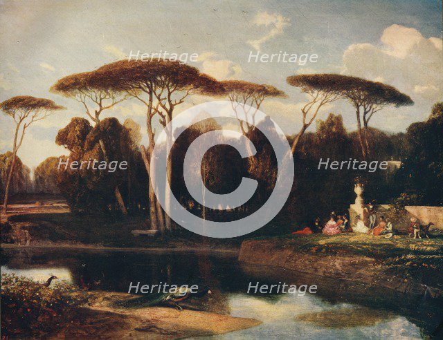 'The Villa Doria - Panfili, Rome', 1838-1839, c1915. Artist: Alexandre Gabriel Decamps.