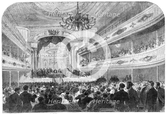 Lord Brougham opening the Social Science Congress at Sheffield, 1865. Creator: Unknown.