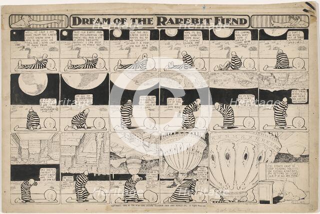 Dream of the Rarebit Fiend: Here Comes Washington, 1908. Creator: Winsor McCay.