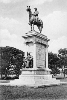 Lord Lansdowne statue, Red Road, Calcutta, India, early 20th century.Artist: Newman