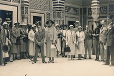Tourists on an excursion from a cruise, possibly in Sidi Bou Said, Tunisia, 1936. Artist: Unknown