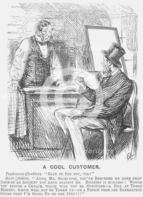 'A Cool Customer'. (1871?). Artist: Unknown