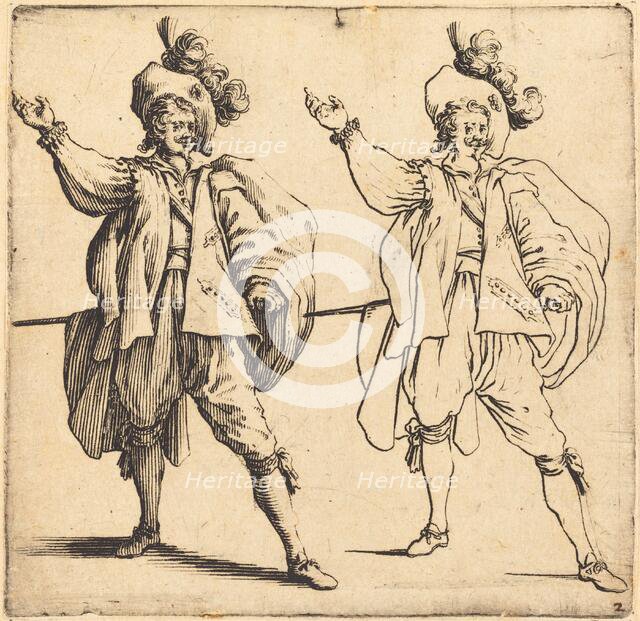 Officer with Large Plume, Front View, 1617 and 1621. Creator: Jacques Callot.