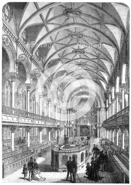 The Central Jewish Synagogue, Great Portland-Street, 1870. Creator: Unknown.