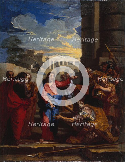 Christ and the centurion, sketch for the painting formerly in the nave of the Carthusian..., c1690. Creator: Jean-Baptiste Corneille.
