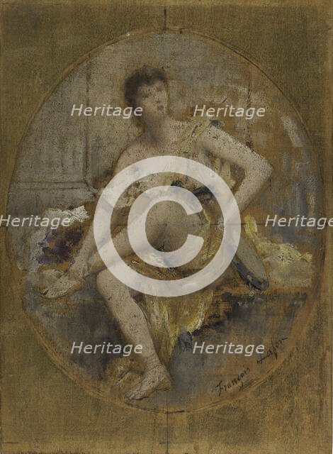 Esquisse pour le foyer du théâtre du Châtelet : La danse, c.1891. Creator: Francois Lafon.