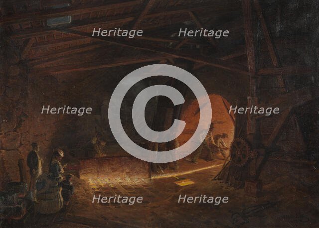 The blast furnace, 1873. Creator: Vilhelm Wallander.