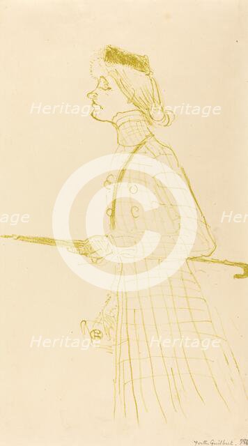 Yvette Guilbert, 1894. Creator: Henri de Toulouse-Lautrec.