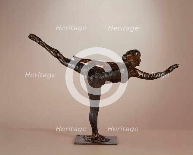 Dancer: Arabesque on Right Leg, Left Arm in Line, c. 1877-1885/cast c. 1919-1931. Creator: Edgar Degas.