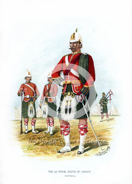 The 5th Royal Scots of Canada, Montreal', c1890.Artist: H Bunnett