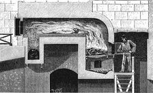 Furnace of the type to be installed in the Pere la Chaise crematorium, Paris, 1888. Artist: Unknown