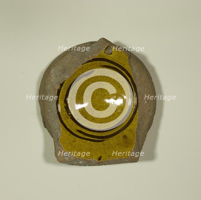 Fragment of a Bowl, 13th-14th century. Creator: Unknown.