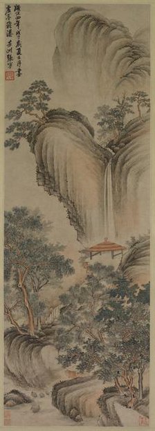 Empty Arbor and Rapid Waterfall, 1468. Creator: Zhang Ning (Chinese, 1426-c. 1495).