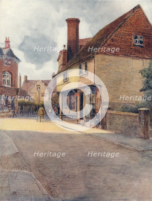 'Bridge Street Corner, Godalming', 1911, (1914). Artist: James S Ogilvy.