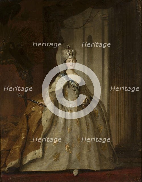Portrait of Empress Catherine II (1729-1796). Creator: Argunov, Ivan Petrovich (1729-1802).